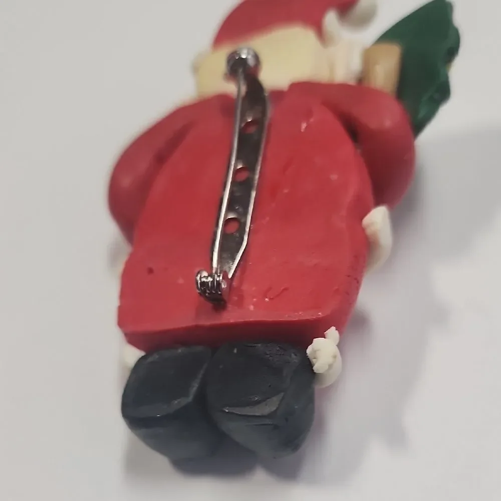 Festive Santa Claus Brooch